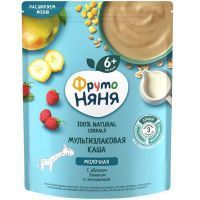 Каша ФРУТОНЯНЯ молочн. мультизлаковая (яблоко/банан/земляника) 200г Прогресс