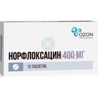 Норфлоксацин таб. п/пл. об. 400мг №10 Озон