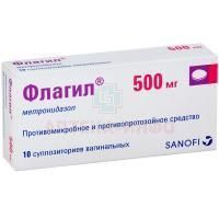Флагил супп. ваг. 500мг №10 Unither Liquid Manufacturing/Франция