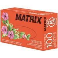 Перчатки смотровые н/стер. разм. M (винил. неопудр. MATRIX) №100 (50 пар) Top Glove/Малайзия