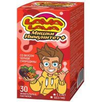 Лава Лава Мишки Иммунитет+ пастилки жев. 2,5г №30 (черная смородина) Фарминтегро/Россия
