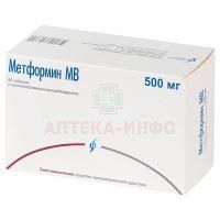 Метформин МВ таб. пролонг. 500мг №60 Изварино Фарма