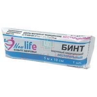 Бинт NEW LIFE н/стер. 5м х 10см (инд.уп.) Навтекс