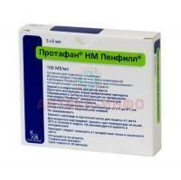 Протафан HM пенфилл картр.(сусп. д/подкожн. введ.) 100МЕ/мл 3мл №5 Novo Nordisk/Дания