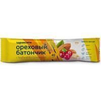 ЗДРАВСИТИ Батончик мюсли Орех с Брусникой с витамином С 40г Tekmar/Словакия