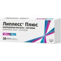 Липлесс Плюс таб. п/пл. об. 180мг+10мг №30 Обнинская химико-фармацевтическая компания (ОХФК)/Россия
