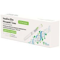 Инсудайв Слим шприц-ручка(р-р д/подкожн. введ.) 0,5мг/доза 1,5мл №1+иглы №4 ПСК Фарма/Россия