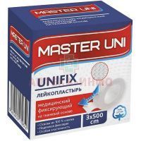 Лейкопластырь MASTER UNI UNIFIX фиксирующий 3смх500см (ткан. основа) PharmLine/Великобритания