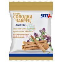 911 Леденцы корень солодки, чабрец с вит. С 50г Твинс Тэк/Россия