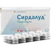 Сирдалуд таб. 4мг №30 Новартис Нева