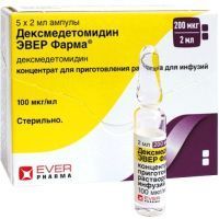 Дексмедетомидин Эвер Фарма амп. (конц. д/приг. р-ра инф.) 100мкг/мл 2мл №5 EVER Pharma Jena GmbH/Австрия