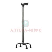 Трость опорная TRIVES четырехопорная с низким основанием Т-образной ручкой Нова TN-141 Тривес/Россия