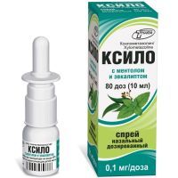 Ксило с ментолом и эвкалиптом фл. (спрей назал. дозир.) 0,1мг/доза 10мл №1 Фармтехнология/Беларусь