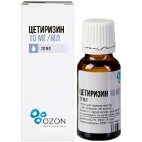 Цетиризин фл.(капли д/приема внутрь) 10мг/мл 20мл Озон Фарм