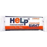 Бинт HELP марлевый стер. 7м х 14см инд. уп. Эвтекс