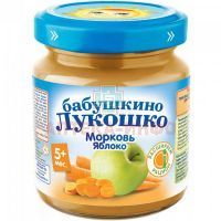 Пюре БАБУШКИНО ЛУКОШКО яблоко/морковь (с 5 мес.) 100г Фаустово