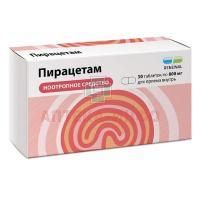 Пирацетам таб. п/пл. об. 800мг №30 (6х5) Обновление ПФК