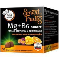 Смарт Фрутс Mg+B6 Smart (Mg+B6 Смарт) пастилки жев. №30 (фруктовые) Paradise Fruits/Германия/Фарм/Россия