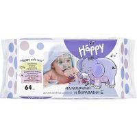 Салфетки детские BELLA HAPPY Classic влажн. с вит.Е и аллантоином №64 TZMO S.A./Польша