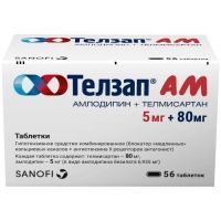 Телзап АМ таб. 5мг + 80мг №56 Sanofi Ilac Sanayii ve Ticaret/Турция