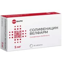 Солифенацин Велфарм таб. п/пл. об. 5мг №30 Велфарм/Россия