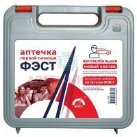 Аптечка автомобильн. первой помощи ФЭСТ (пласт. футляр) (арт. 2125) серая Фэст