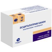 Эсциталопрам Канон таб. п/пл. об. 10мг №56 Канонфарма продaкшн/Россия
