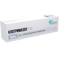 Клотримазол туба(крем д/наружн. прим.) 1% 30г №1 Озон/Россия