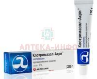 Клотримазол-Акрихин туба(мазь д/наружн. прим.) 1% 20г №1 Акрихин