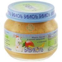 Пюре БИБИКОЛЬ банан/манго/козий творожок (с 6 мес) 80г Бибиколь/Германия