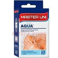 Лейкопластырь MASTER UNI Aqua "Водонепроницаемый" набор №15 PharmLine/Великобритания
