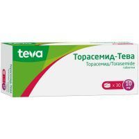 Торасемид-Тева таб. 10мг №30 Pliva Hrvatska d.o.o./Хорватия