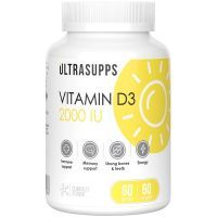 ULTRASUPPS Витамин Д3 2000МЕ капс. №60 Ultra Energy Supplements Trading L.L.C/Китай