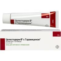 Целестодерм-В с гарамицином туба(мазь д/наружн. прим.) 0,1% + 0,1% 30г №1 Famar A.V.E./Греция