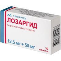 Лозаргид таб. п/пл. об. 12,5мг+50мг №30 Пранафарм