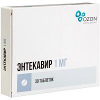 Энтекавир таб. п/пл. об. 1мг №30 Озон