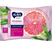 Салфетки AURA Beauty влажн. освежающие №15 Коттон клаб