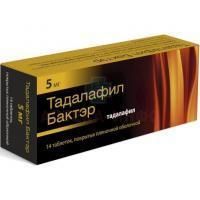 Тадалафил Бактэр таб. п/пл. об. 5мг №14 (Канонфарма Продакшн)