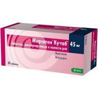 Мирзатен Ку-таб таб. дисперг. в полости рта 45мг №30 KRKA/Словения