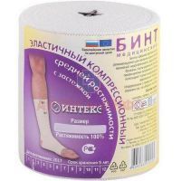 Бинт эласт. ИНТЕКС с застеж. сред. растяж. 4м х 10см Интертекстиль