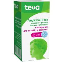 Лидоказон-Тева фл.(капли ушн.) 10мг/г+40мг/г 10г №1 Рубикон/Россия
