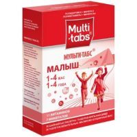 Мульти-табс Малыш таб. жев. №30 (малиново-клубн. вкус) Haleon Italy Manufacturing/Италия
