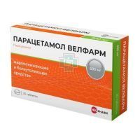 Парацетамол Велфарм таб. 500мг №20 уп.конт.яч. Велфарм
