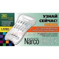 Тест диагностический Narcocheck мультипанель д/выявл. 3 видов наркотиков IND Diagnostic/Канада