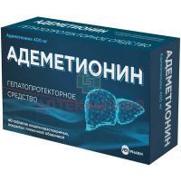 Адеметионин таб. кишечнораств. п/пл. об. 400мг №40 (10х4) Велфарм/Россия