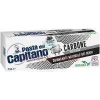Зубная паста Pasta Del Capitano Отбеливающая с древесным углем 75мл (туба) Farmaceutici Dottor Ciccarelli/Италия