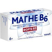 Магне B6 форте таб. п/пл. об. №60 Opella Healthcare/Франция