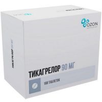 Тикагрелор таб. п/пл. об. 90мг №168 Озон