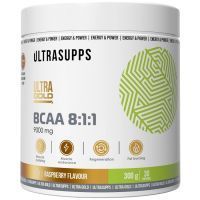 ULTRASUPPS (УЛЬТРАСАППС) Ultra Gold БЦАА 8:1:1 пор. 300г (малина) банка Ultra Energy Supplements Trading L.L.C/ОАЭ