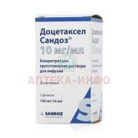 Доцетаксел-Сандоз фл.(конц. д/приг. р-ра д/инф.) 10мг/мл 16мл Ebewe Pharma/Австрия
